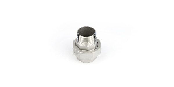 Stainless steel type NR341 3 part coupling male BSP thread x female BSP thread