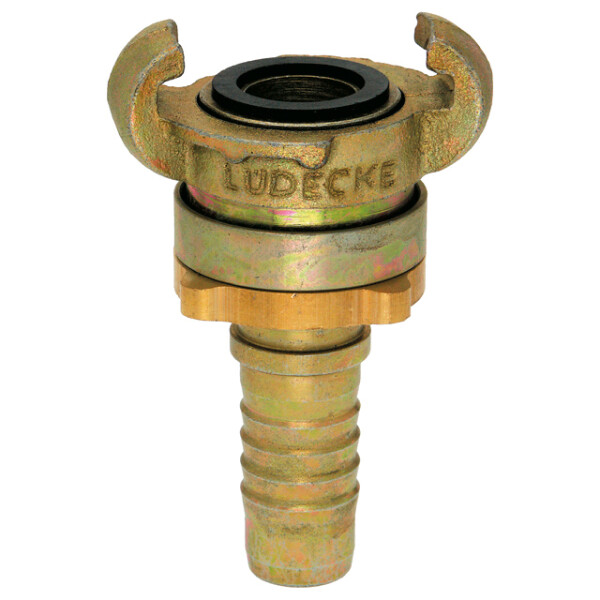 Lüdecke claw coupling SSG-PH with hosetail & safety collar