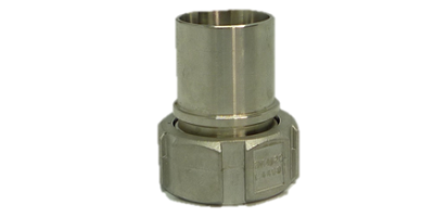 TW smooth hosetail female thread with safety collar stainless steel