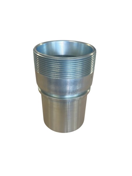 TW smooth hosetail NPT male thread with safety collar galvanised steel